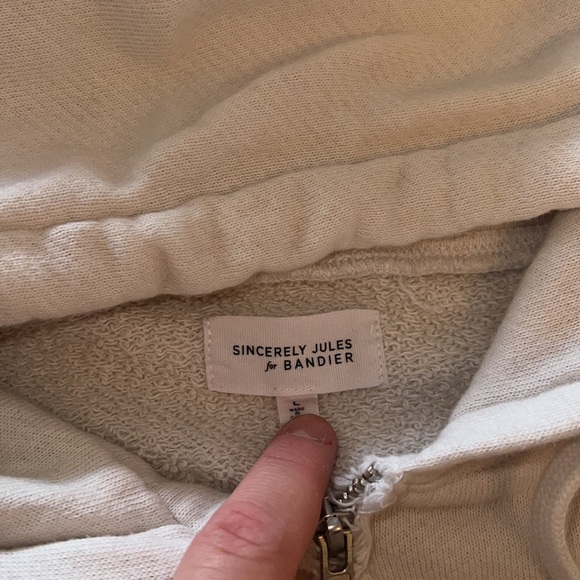 Bandier x Sincerely Jules The Juniper Zip Up Hoodie Size L - Picture 6 of 11